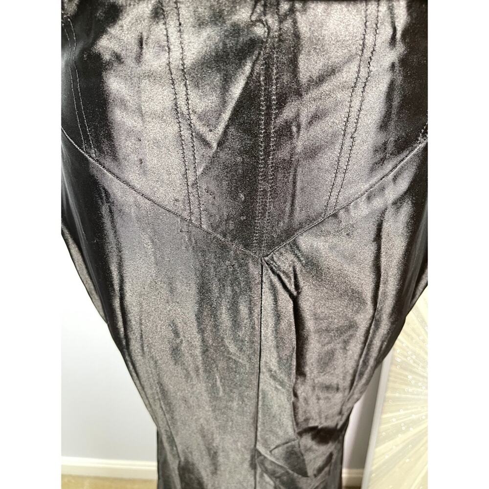 Retrofete Charity Halter Neck Bodycon Black Maxi Gown Size Large - Picture 10 of 15